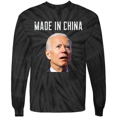 Joe Biden Made In China Joe Biden Is An Idiot Tie-Dye Long Sleeve Shirt