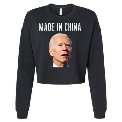 Joe Biden Made In China Joe Biden Is An Idiot Cropped Pullover Crew