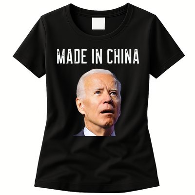 Joe Biden Made In China Joe Biden Is An Idiot Womens T-Shirt