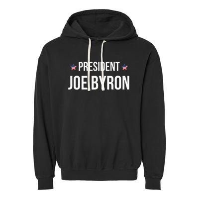 Joe Byron Meme President Garment-Dyed Fleece Hoodie