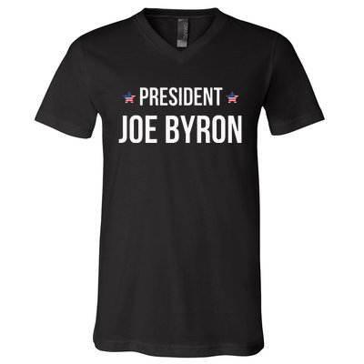 Joe Byron Meme President V-Neck T-Shirt