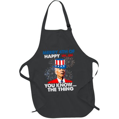 Joe Biden Merry 4th Of You Know The Thing 4th Of July Apron