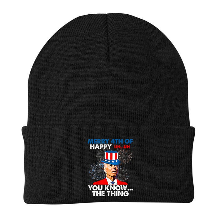 Joe Biden Merry 4th Of You Know The Thing 4th Of July Beanie