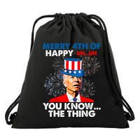 Joe Biden Merry 4th Of You Know The Thing 4th Of July Drawstring Bag