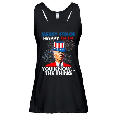 Joe Biden Merry 4th Of You Know The Thing 4th Of July Ladies Essential Flowy Tank