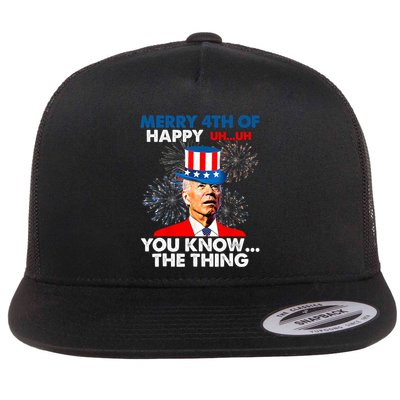 Joe Biden Merry 4th Of You Know The Thing 4th Of July Flatbill Hat
