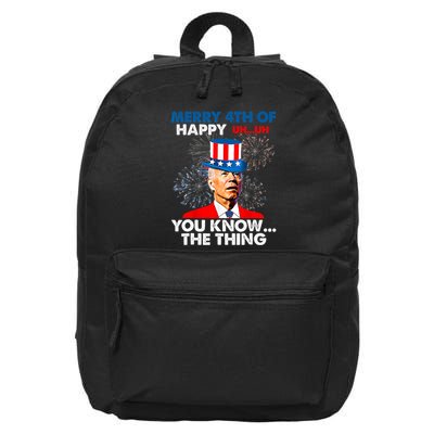 Joe Biden Merry 4th Of You Know The Thing 4th Of July 16 in Basic Backpack