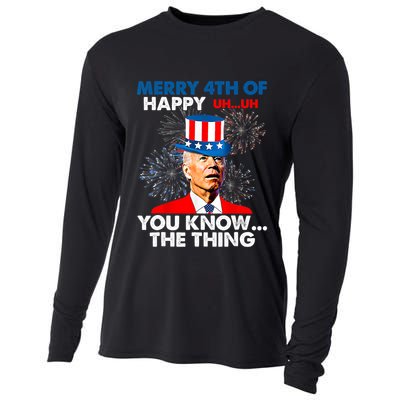 Joe Biden Merry 4th Of You Know The Thing 4th Of July Cooling Performance Long Sleeve Crew