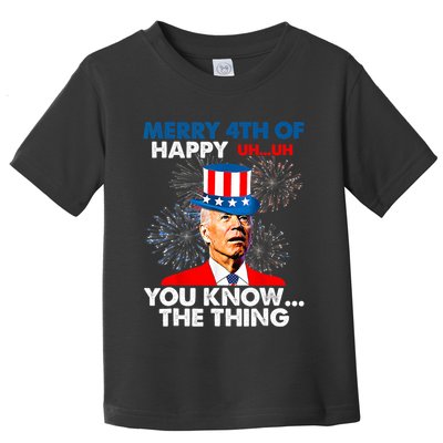 Joe Biden Merry 4th Of You Know The Thing 4th Of July Toddler T-Shirt