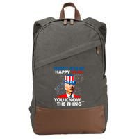 Joe Biden Merry 4th Of You Know The Thing 4th Of July Cotton Canvas Backpack