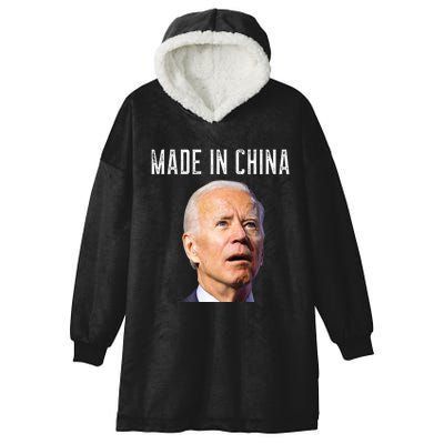 Joe Biden Made In China Joe Biden Is An Idiot Hooded Wearable Blanket