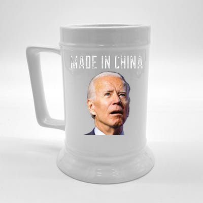 Joe Biden Made In China Joe Biden Is An Idiot Beer Stein