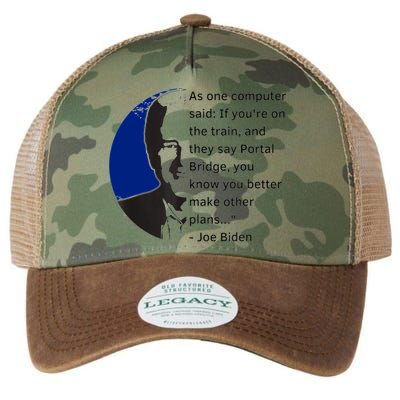 Joe Biden Meme Portal Bridge Anti Democrats Legacy Tie Dye Trucker Hat