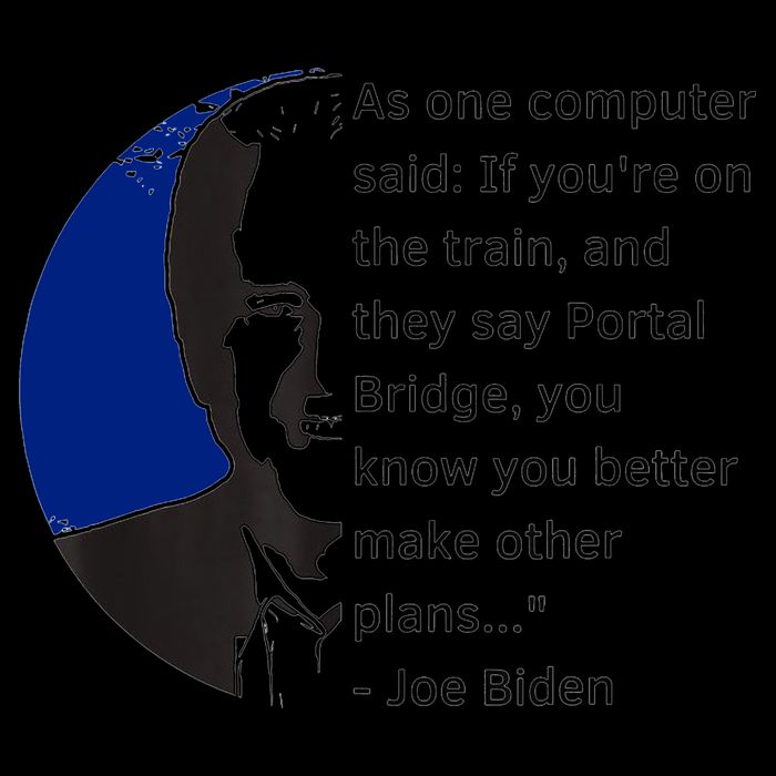 Joe Biden Meme Portal Bridge Anti Democrats Stripe Pom Pom Beanie