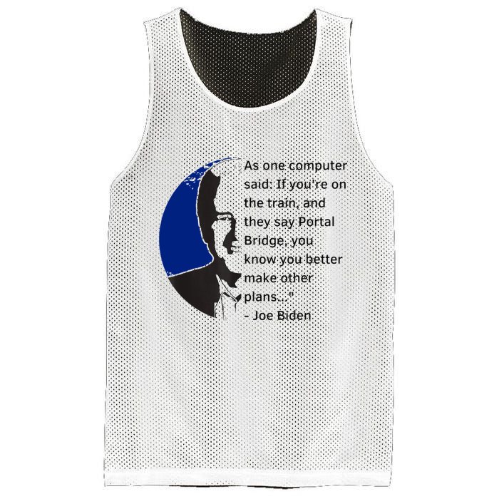 Joe Biden Meme Portal Bridge Anti Democrats Mesh Reversible Basketball Jersey Tank