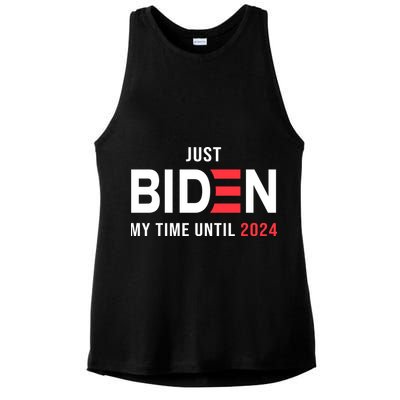 Just Biden My Time Until 2024 Ladies PosiCharge Tri-Blend Wicking Tank