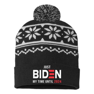 Just Biden My Time Until 2024 USA-Made Snowflake Beanie