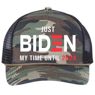 Just Biden My Time Until 2024 Retro Rope Trucker Hat Cap