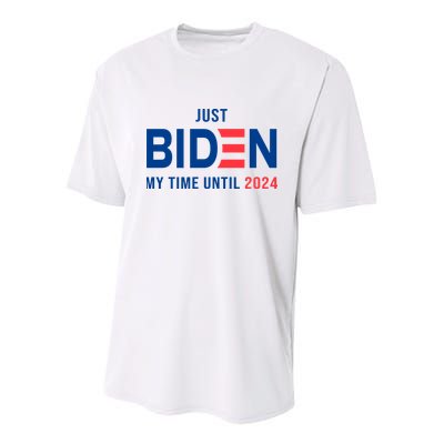 Just Biden My Time Until 2024 Youth Performance Sprint T-Shirt