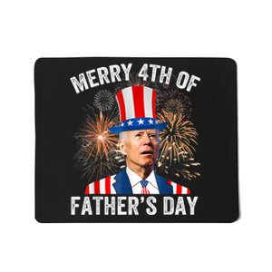 Joe Biden Merry 4th Of Fathers Day Funny 4th Of July Mousepad