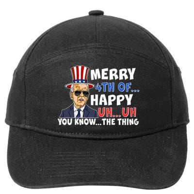 Joe Biden Merry 4th Of Happy Uh You Know The Thing 7-Panel Snapback Hat