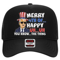 Joe Biden Merry 4th Of Happy Uh You Know The Thing Trucker Hat