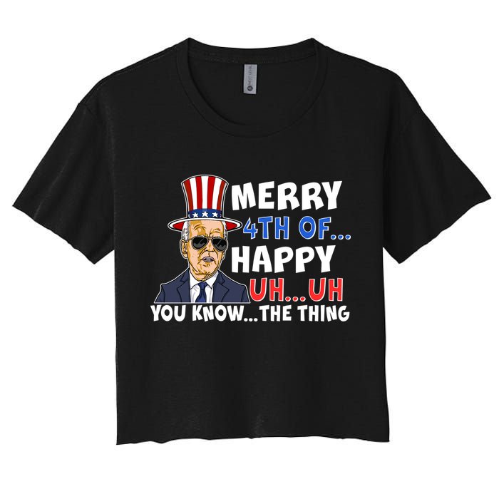 Joe Biden Merry 4th Of Happy Uh You Know The Thing Crop Top