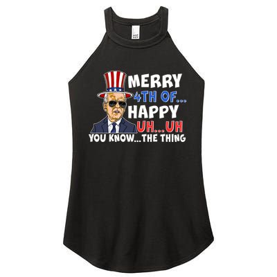 Joe Biden Merry 4th Of Happy Uh You Know The Thing Women's Perfect Tri Rocker Tank