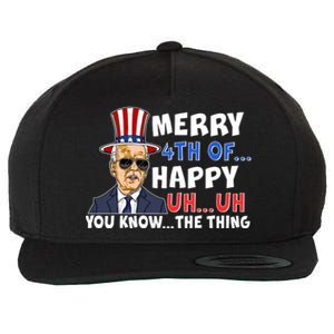 Joe Biden Merry 4th Of Happy Uh You Know The Thing Wool Snapback Cap