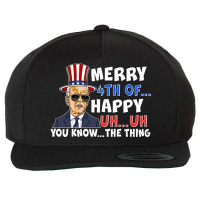 Joe Biden Merry 4th Of Happy Uh You Know The Thing Wool Snapback Cap