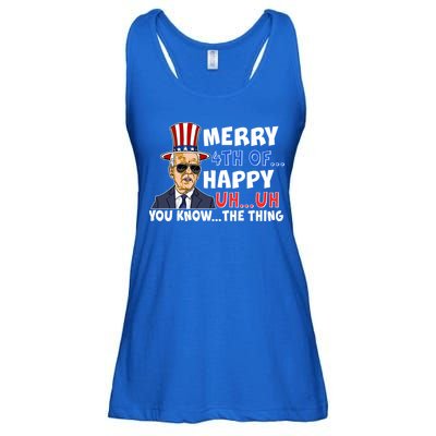 Joe Biden Merry 4th Of Happy Uh You Know The Thing Ladies Essential Flowy Tank