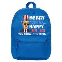 Joe Biden Merry 4th Of Happy Uh You Know The Thing 16 in Basic Backpack