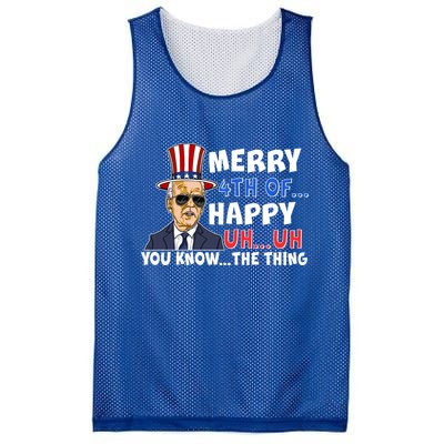 Joe Biden Merry 4th Of Happy Uh You Know The Thing Mesh Reversible Basketball Jersey Tank