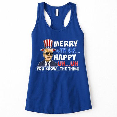 Joe Biden Merry 4th Of Happy Uh You Know The Thing Womens Tank Top