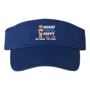 Joe Biden Merry 4th Of Happy Uh You Know The Thing Valucap Bio-Washed Visor