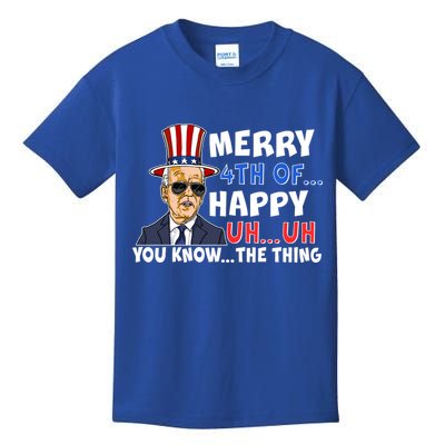 Joe Biden Merry 4th Of Happy Uh You Know The Thing Kids T-Shirt