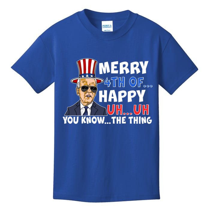 Joe Biden Merry 4th Of Happy Uh You Know The Thing Kids T-Shirt