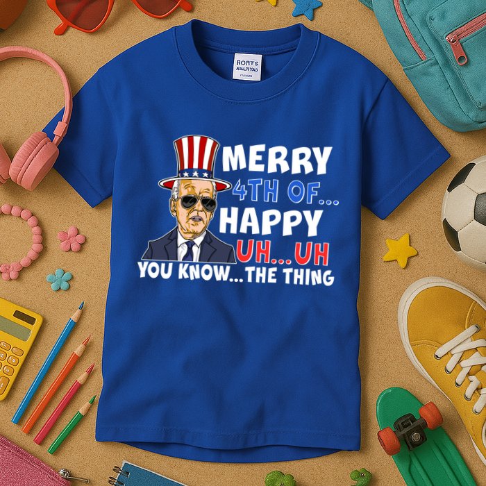 Joe Biden Merry 4th Of Happy Uh You Know The Thing Kids T-Shirt