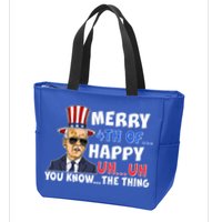Joe Biden Merry 4th Of Happy Uh You Know The Thing Zip Tote Bag