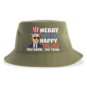 Joe Biden Merry 4th Of Happy Uh You Know The Thing Sustainable Bucket Hat