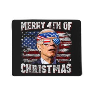 Joe Biden Merry 4th Of Christmas Funny 4th Of July Mousepad