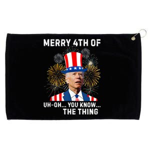 Joe Biden Merry 4th Of You Know The Thing, Joe Biden 4th Of July Grommeted Golf Towel