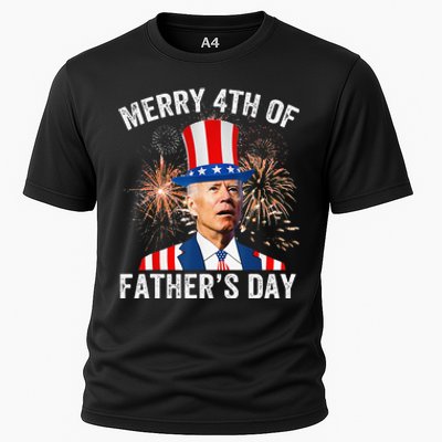 Joe Biden Merry 4th Of Father's Day Funny 4th Of July Cooling Performance Crew T-Shirt