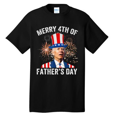 Joe Biden Merry 4th Of Father's Day Funny 4th Of July Tall T-Shirt