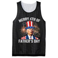Joe Biden Merry 4th Of Father's Day Funny 4th Of July Mesh Reversible Basketball Jersey Tank