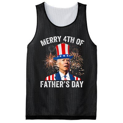 Joe Biden Merry 4th Of Father's Day Funny 4th Of July Mesh Reversible Basketball Jersey Tank