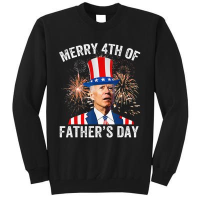 Joe Biden Merry 4th Of Father's Day Funny 4th Of July Tall Sweatshirt