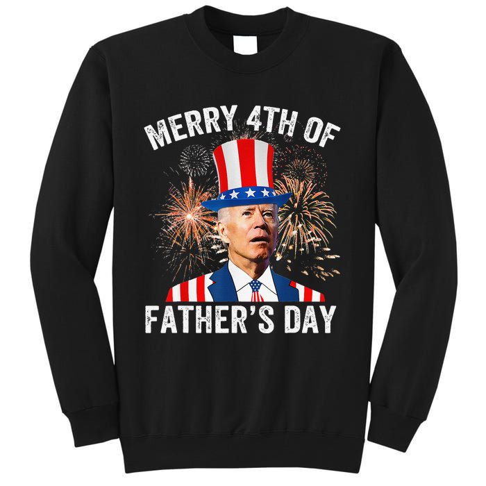 Joe Biden Merry 4th Of Father's Day Funny 4th Of July Tall Sweatshirt