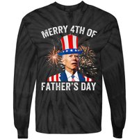 Joe Biden Merry 4th Of Father's Day Funny 4th Of July Tie-Dye Long Sleeve Shirt