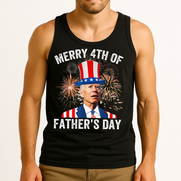 Joe Biden Merry 4th Of Father's Day Funny 4th Of July Tank Top